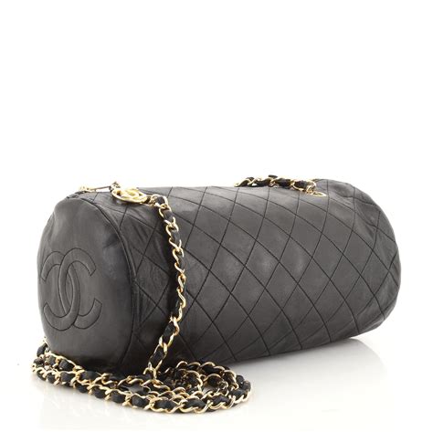 Chanel Black Barrel Bag 